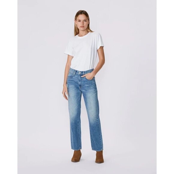 SLVRLAKE Sophie Ripped Mid Rise Straight Leg Jeans in All Or Nothing Size US 28 - Picture 14 of 15